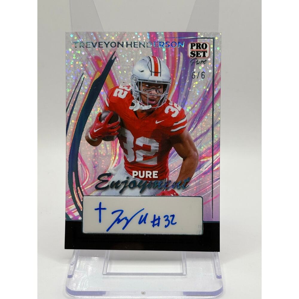 2024 Leaf Pro Set Pure Treveyon Henderson Pure Enjoyment Auto 6/6 SP Patriots